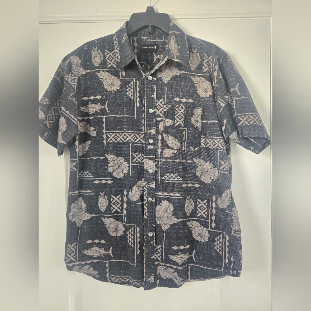 Ocean Current Short-Sleeve Button-Down